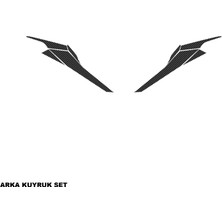 Bajaj RS200 Karbon Stıcker Set Arka Kuyruk Parçalı Kaplama Etiket Modeli