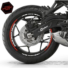 Rks (Qj Motor) Srk 250RR Motosiklet Jant Iç ve Dış Set Sticker Etiket Modeli Neon Turuncu