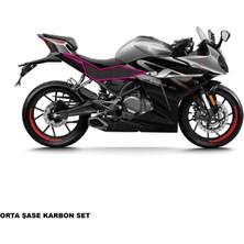 Cfmoto 250SR Karbon Stıcker Set Orta Şase Parçalı Kaplama Etiket Modeli