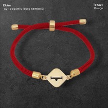 14 Ayar Plakalı Altın Özel Eşkenar Dörtgenli, Kırmızı Örgü Det Ayıyla Astroloji Burçlar Sembollü Bileklik, Burçlara Ilgi Duyan Gençler ve Ergenler İçin Anlamlı Bir Hediye!