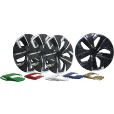Oto Cirit Jant Kapağı Kırılmaz Çıtalı 15" Yeni Model Beyaz Çıtalı 4'lü (Takım Olarak)