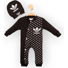 Woops Baby Marka Addas Desen Şapkalı Tulum  6-24 Ay