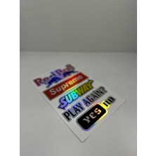Tky Hologram Arka Cam Sticker Etiket Model 004