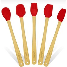 Bambu Silikon Spatula Seti Uzun 26 cm