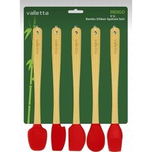 Bambu Silikon Spatula Seti Uzun 26 cm