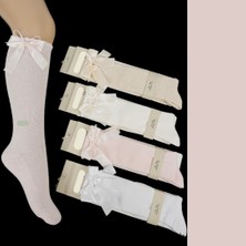 Kudele Fiyonk Tasarım Kız Çocuk Çorap