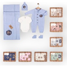 Baby Marka Borberi Desen Triko Set Unisex 0-6 Ay