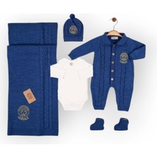 Baby Marka Versay Desen Triko Set Unisex 0-6 Ay