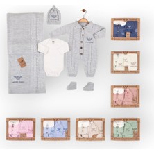 Baby Marka Armay Desen Triko Set Unisex 0-6 Ay