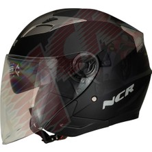 Ncr Kask Çenesiz Vizörlü 708 Ece Belgeli-Mat Siyah