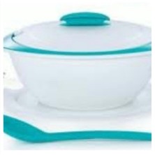 Tupperware Çok Amaçlı Şık Servis + Servis Kaşığı Su Yeşili-Beyaz