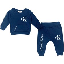 Woops Baby Marka Baskılı Kelvin Desen Ikili Takım Unisex 6-24 Ay