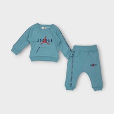Woops Baby Marka Baskılı Jrdon Desen Ikili Takım Unisex 6-24 Ay