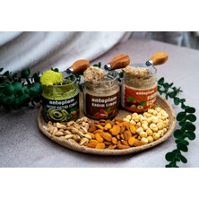Anteplam Premium 3’lü Doğal Ezme Seti – Fıstık, Fındık ve Badem Lezzeti Toplam 600 Gr.