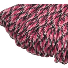 Mg Ropes Polyester Paracord Ip 660 Lb 4 mm Fuşya Desenli 30 Metre