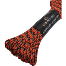 MG ROPES Bileklik ve Outdoor Polyester Paracord İp 4 mm 660 Lb 30 Metre Turuncu Gri (10 Çekirdek)