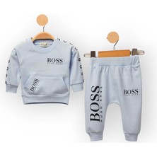 Woops Baby Marka Baskılı Bossa Desen Ikili Takım Unisex 6-24 Ay