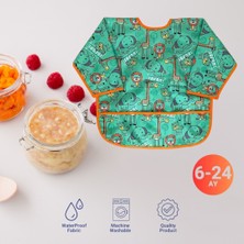 Bambino Kids Uzun Kollu Sıvı Geçirmez Mama ve Aktivite Önlüğü 6-24 Ay Safari