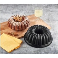 Doremcy Eda 2li Granit Döküm Kek ve Tart Kalıbı 26CM Siyah Dilimli Turta Kalıbı Kek Kalıbı