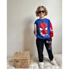 Arbi Kids Erkek Çocuk Örümcek Adam Mavi Iki Iplik Mevsimlik Takım