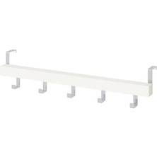 IKEA Duvar Askısı 5 Kancalı 60 x 4 x 8  cm  Ikea Kapı Üstü Geçmeli Askılık Portmanto Ahşap Beyaz Renk