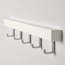 IKEA Duvar Askısı 5 Kancalı 60 x 4 x 8  cm  Ikea Kapı Üstü Geçmeli Askılık Portmanto Ahşap Beyaz Renk