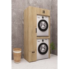 Demirbal Mobilya Mdf Çamaşır Makinesi Dolabı Kurutma Makinesi Dolabı Çekmeceli