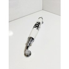 Sezgin Metal Beyaz Desenli Polimer Kulp 10'lu 128 mm