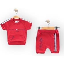 Woops Baby Marka Tomm Desen Interlok Şortlı Ikili Takım Unisex 6-24 Ay