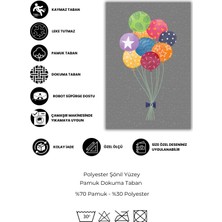 The Reef Design Balonlu Antialerjik Yıkanabilir Dokuma Tabanlı Baskılı Bebek ve Çocuk Halısı