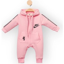 Woops Baby Marka Nke Desen Kapşonlu Tulum Unisex 6-24 Ay