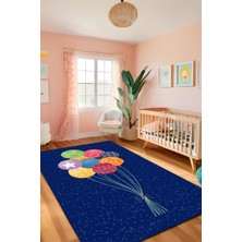 The Reef Design Balonlu Antialerjik Yıkanabilir Dokuma Tabanlı Baskılı Bebek ve Çocuk Halısı