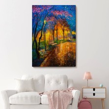 Marsilyan- Moskova Parkta Gece Manzarası Kanvas TABLO-5986