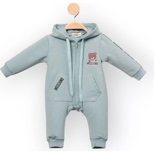 Woops Baby Marka Moşino Desen Kapşonlu Tulum  6-24 Ay