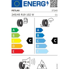 Petlas 245/45 R19 102W Reinf. Suvmaster A/s Dört Mevsim Lastiği (Üretim Yılı: 2025)