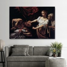 Marsilyan- Jean Caravaggio Judith Holofernes'in Başını Keserken TABLO-6646