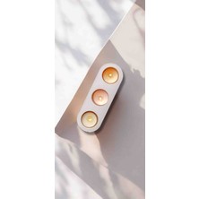 Noche Luz Dekoratif 3lü Tealight Beton Mumluk