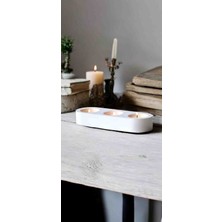 Noche Luz Dekoratif 3lü Tealight Beton Mumluk