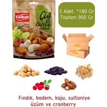Çiğ Karışık Kuruyemiş Naturel 180 gr * 5 Kilitli Paket (900 Gr)