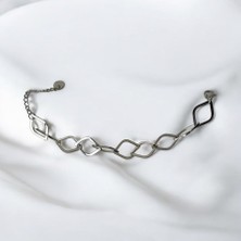 Jern Jewelry Silver Zincir Model Çelik Bileklik