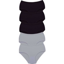 Mbb E-Ticaret 5 Adet Tutku Kadın Yüksek Bel Bato Kalın Lastik Külot S4