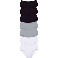 Mbb E-Ticaret 7 Adet Tutku Kadın Yüksek Bel Bato Kalın Lastik Külot S16