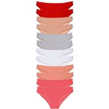 Mbb E-Ticaret 12 Adet Süper Eko Set Likralı Kadın Slip Külot Set 5