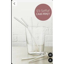 Evinizin Yardımcısı Meşrubat&parti Pipeti&cam  Pipet& 6 Lı Cam Pipet