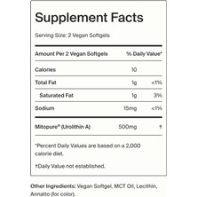 Cellular Nutrıtion Time-Line Mitopure Urolithin A 500 mg 60 Softgels