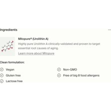 Cellular Nutrıtion Time-Line Mitopure Urolithin A 500 mg 60 Softgels