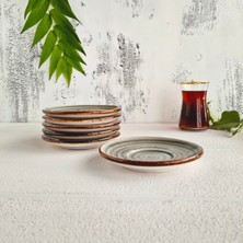 Winter Çay Tabağı Porselen 6 Adet - Gri