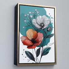 Marsilyan- Çerçeveli Haşhaş Çiçekleri TABLOSU-7647