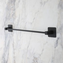 ForWhat Banyo Dekoru İçin Yapışkanlı Siyah Çubuk Havluluk Tutucu