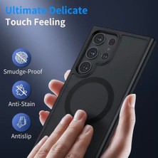 New Samsung S24 Sert Pc Wireless Şarj Özellikli Gri Kılıf